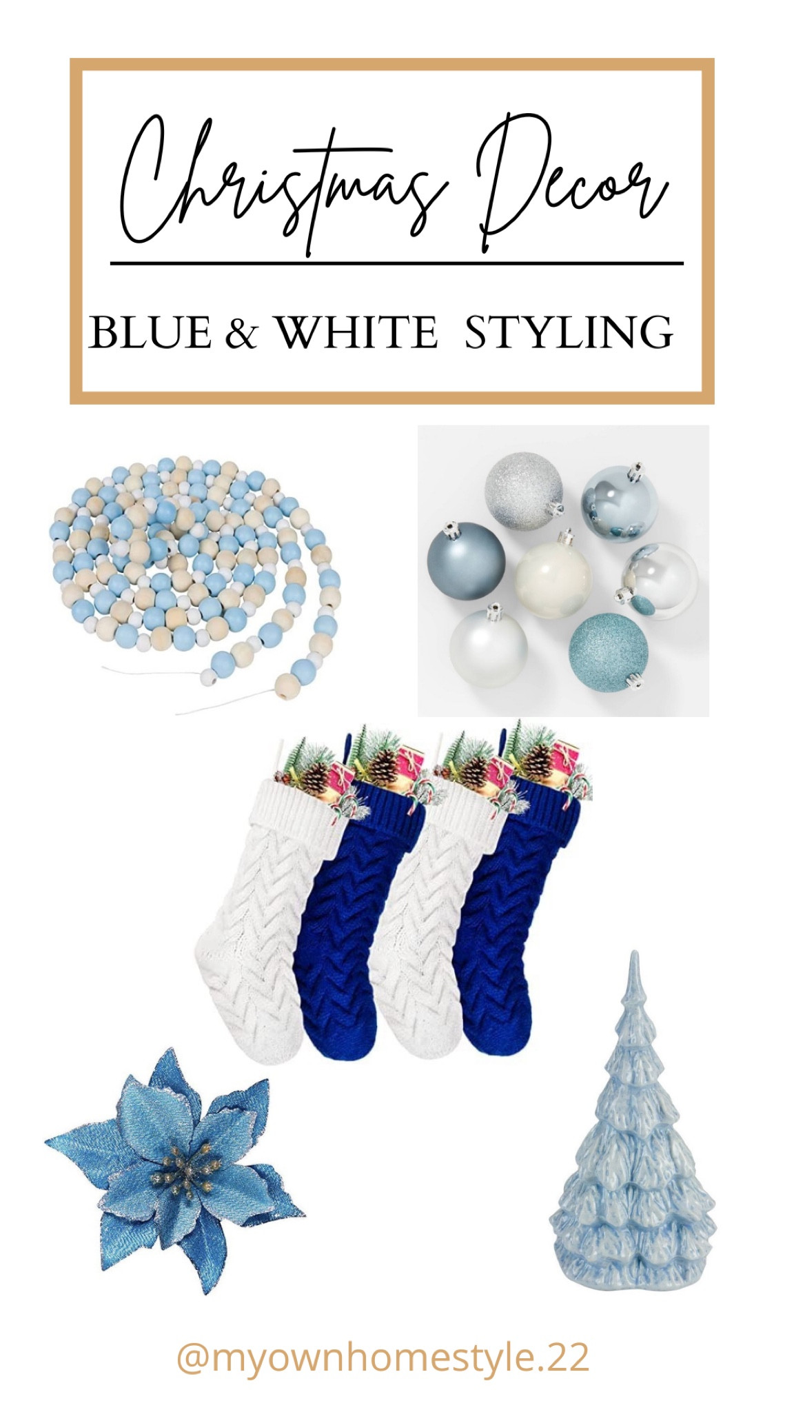 CHRISTMAS DECOR- BLUE & WHITE STYLING

#LTKhome #LTKSeasonal #LTKstyletip