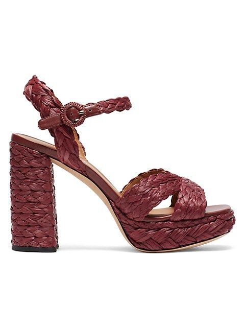 Disco Raffia Platform Sandals | Saks Fifth Avenue OFF 5TH