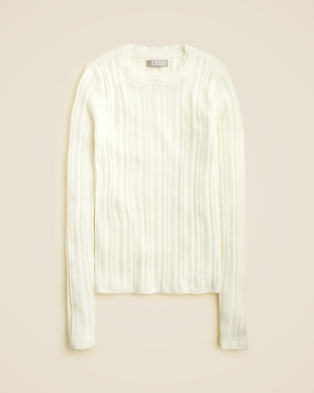 Layered pointelle sweater-tee in merino wool | J. Crew US