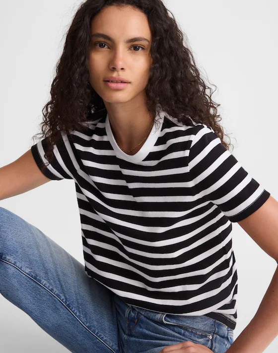 The Perfect Crewneck Tee in Allday Jersey | Madewell