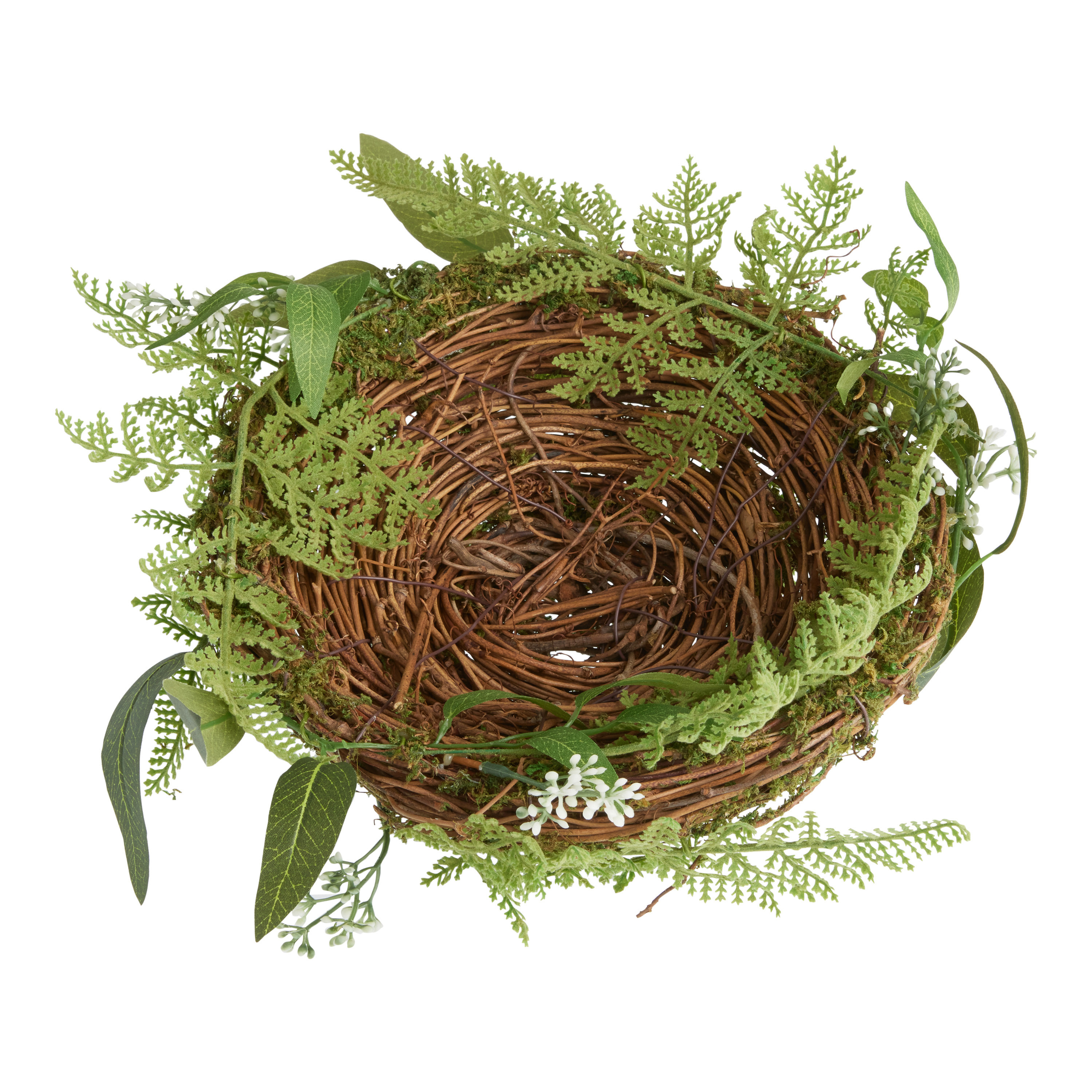 Natural Twig and Faux Fern Nest Decor | World Market