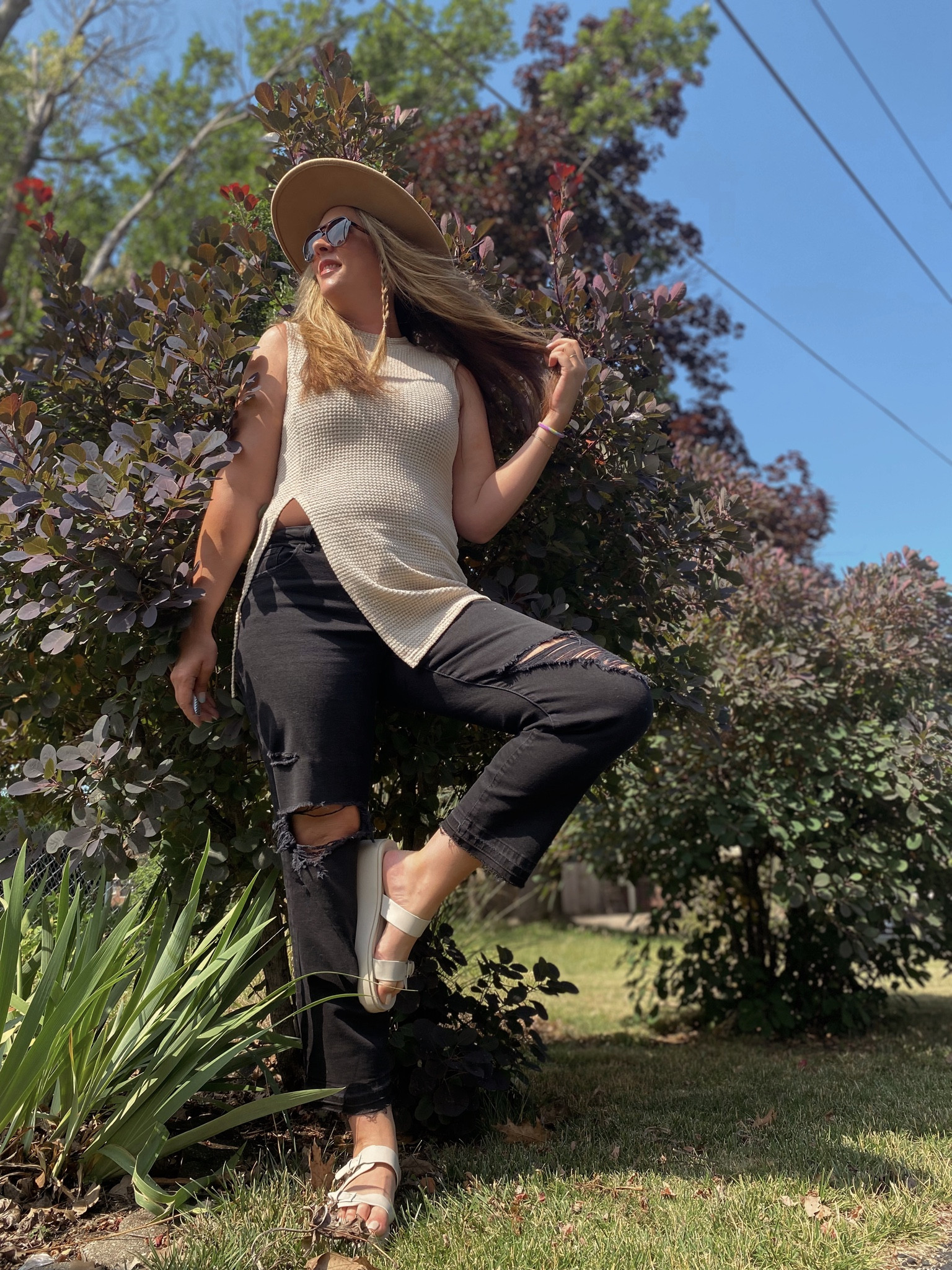 Neutral outfit inspo! Loving this long side split amazon top! Comes in several neutral color options! 

#LTKFind #LTKunder50 #LTKstyletip