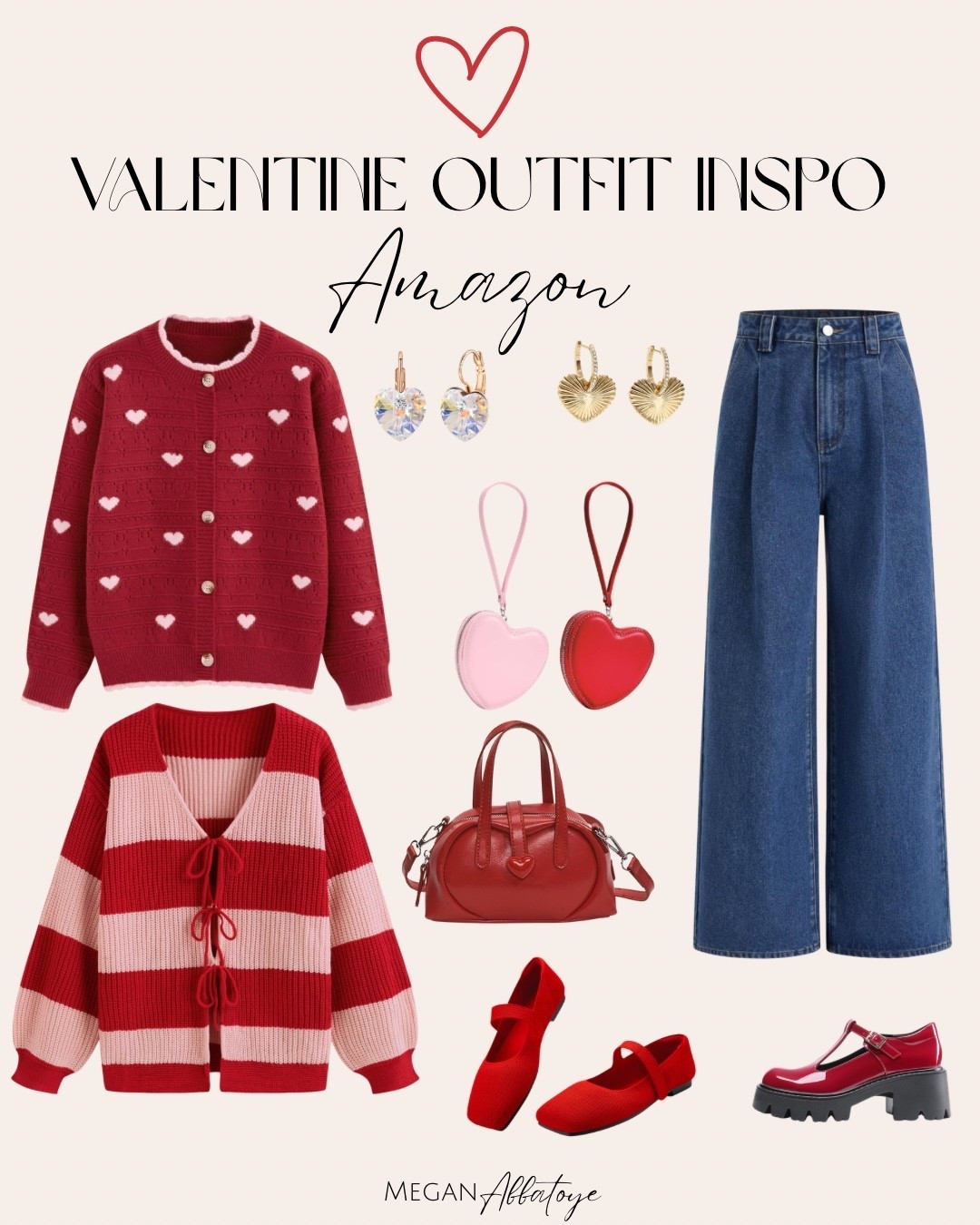 Fun/Casual Valentine outfit inspo from Amazon ♥️ 

#amazonfashion #valentinesdayoutfits #casualvalentineoutfits