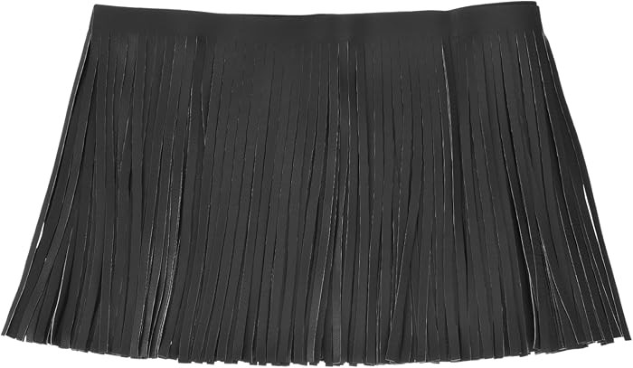 uxcell 2 Yards 10 Inch PU Faux Leather Fringe Trim Double Side Leather Sewing Tassel Fringe for D... | Amazon (US)