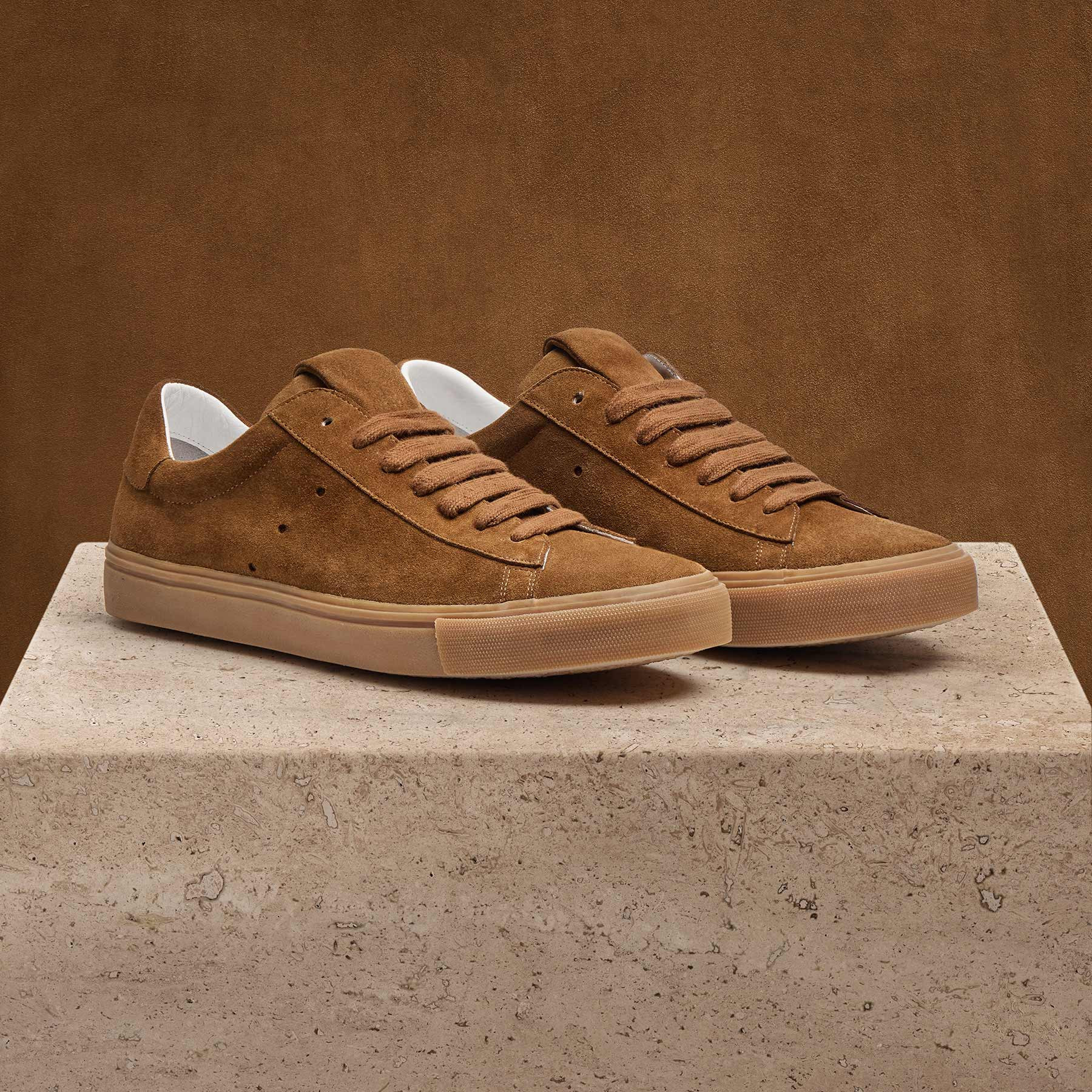 Men's Suede Retro Sneaker - Tabacco | James Perse Los Angeles | James Perse (US)