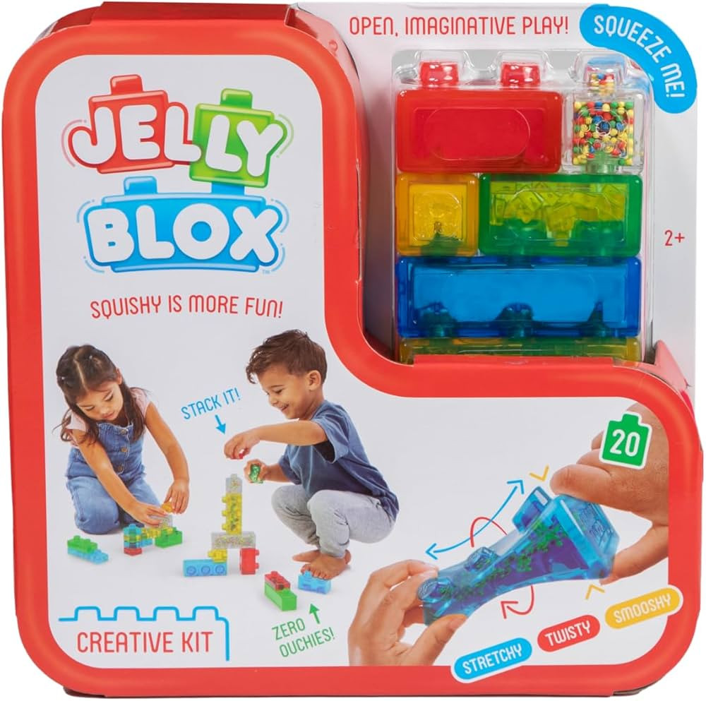 Jelly Blox Creative Kit - Includes 20 Blocks - Toddler & Preschool Building Blocks Kids Can Squee... | Amazon (UK)