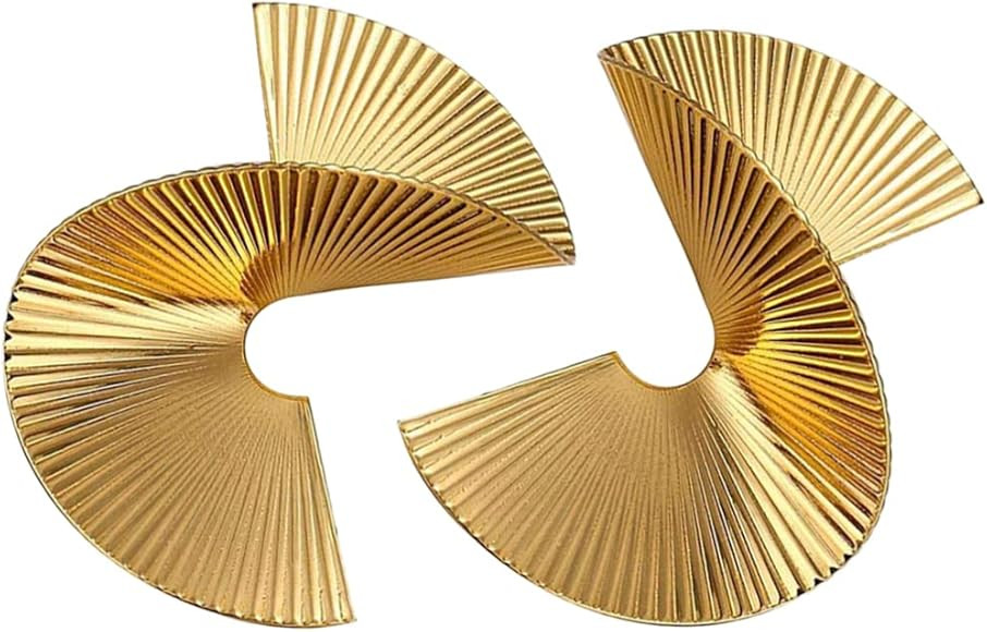 Holibanna 1 Pair Gold Statement Earrings, Gold Geometric Earrings Exaggerated Statement Earrings ... | Amazon (UK)