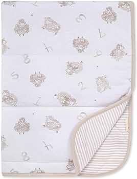 Burts Bees Baby Infant Reversible Blankets 100% Organic Cotton GOTS Certified - Counting Sheep Pr... | Amazon (US)