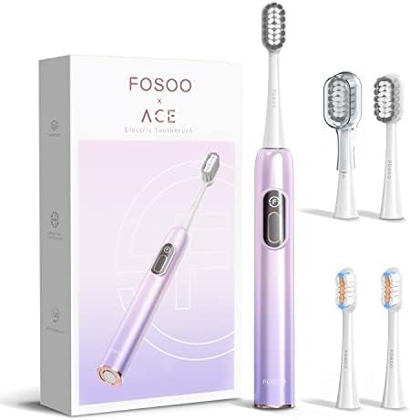 Amazon.com: FOSOO Sonic Electric Toothbrush for Adults, 48000 VPM High Power Rechargeable Toothbr... | Amazon (US)