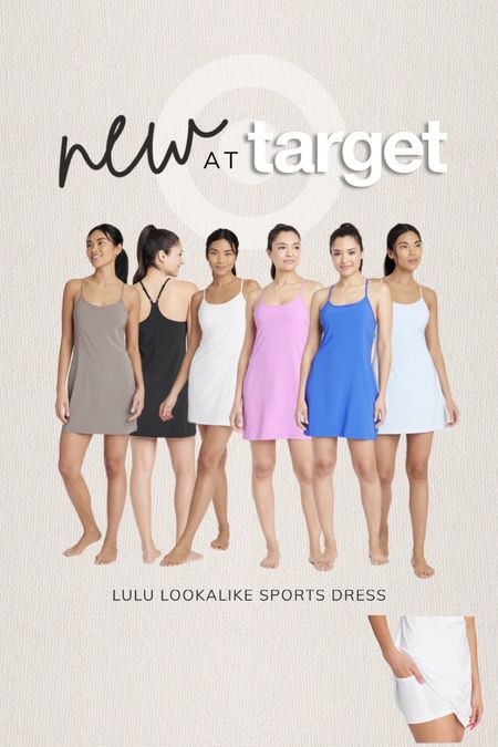 NEW lululemon inspired sports dress at Target 😍 Runs TTS - I wear an XS in them! Built in shorts included! 👏🏼 

Spring Finds, Spring Style, Athletic Wear, Yoga Pants, Lulu, Loungewear, Pastels

#LTKFind #LTKfit #LTKunder50
