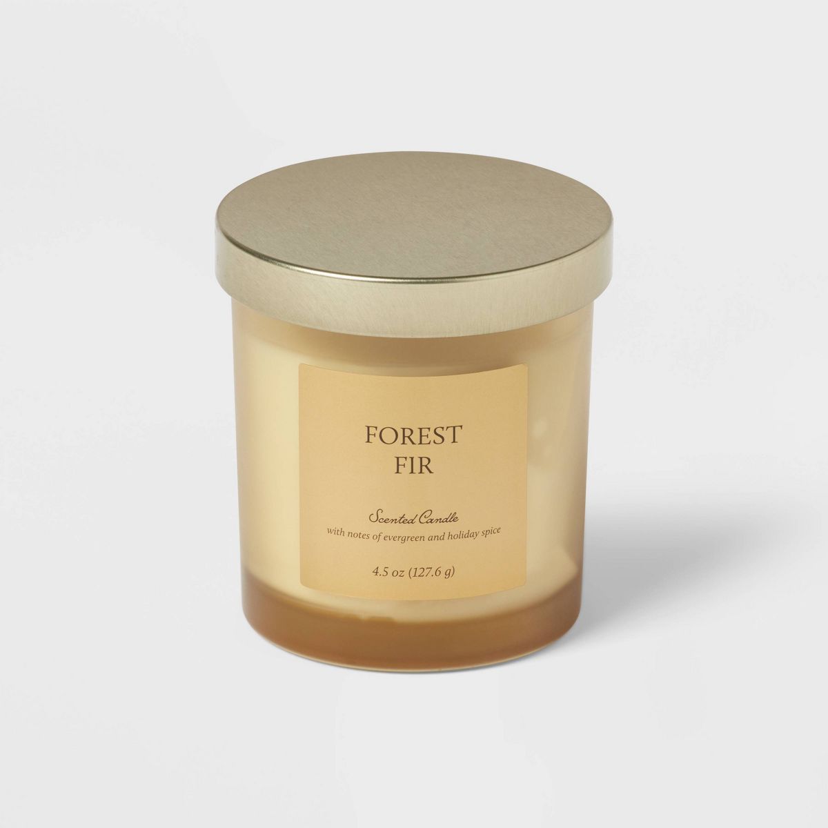 4.5oz Glass Forest Fir Candle Gold - Threshold™ | Target
