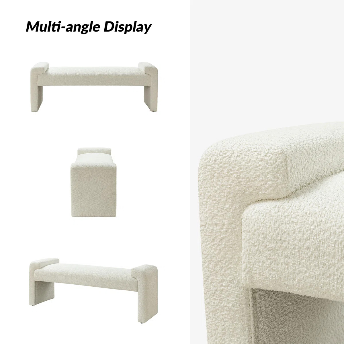 Arlesia 58.5'' W Modern Upholstered Accent Bench | Wayfair North America