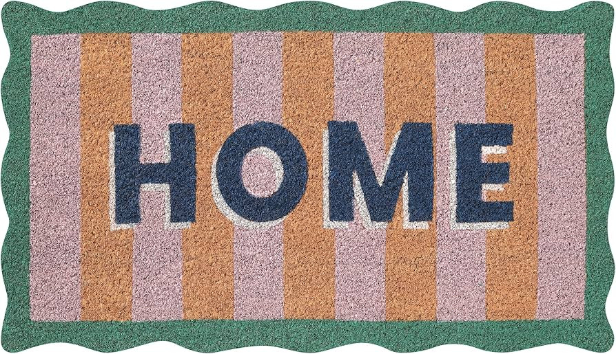Folkulture Welcome Matt Outdoor | 16 x 28 Scalloped Home Door Mats for Front Door Mat Outside Ent... | Amazon (US)