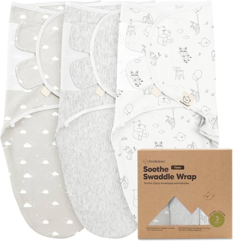 3-Pack Baby Swaddle Sleep Sacks with Zipper - Newborn Swaddle Sack, Baby Swaddles Sleep Sack 0-3 ... | Amazon (US)