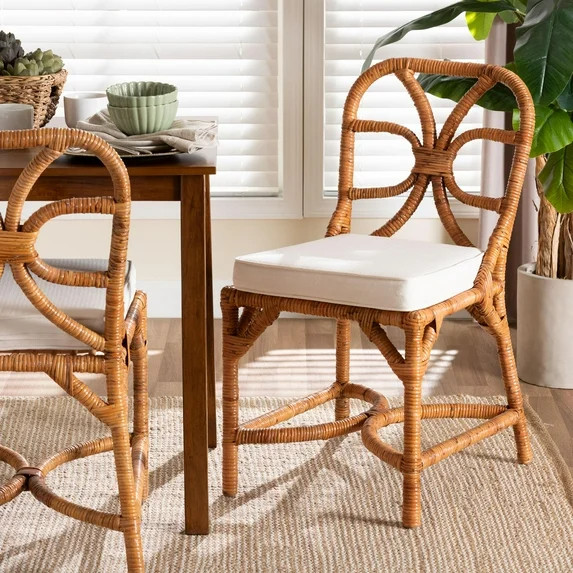 bali & pari Alondra Boho Dining Chair, Light Honey | Walmart (US)