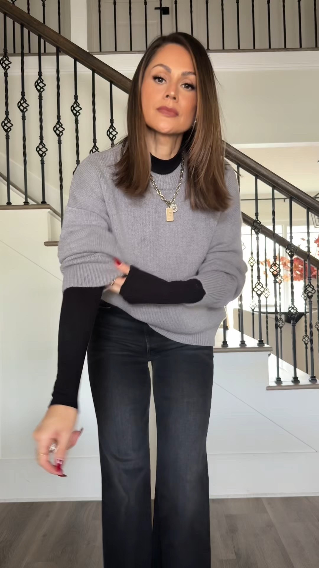 Elevated basics 🫶🏻🖤🤎
Layering season has entered the chat ! Also the fit of these jeans is 10/10!! So figure flattering 🤌🏻👏

#LTKHoliday #LTKgrwm #LTKootd