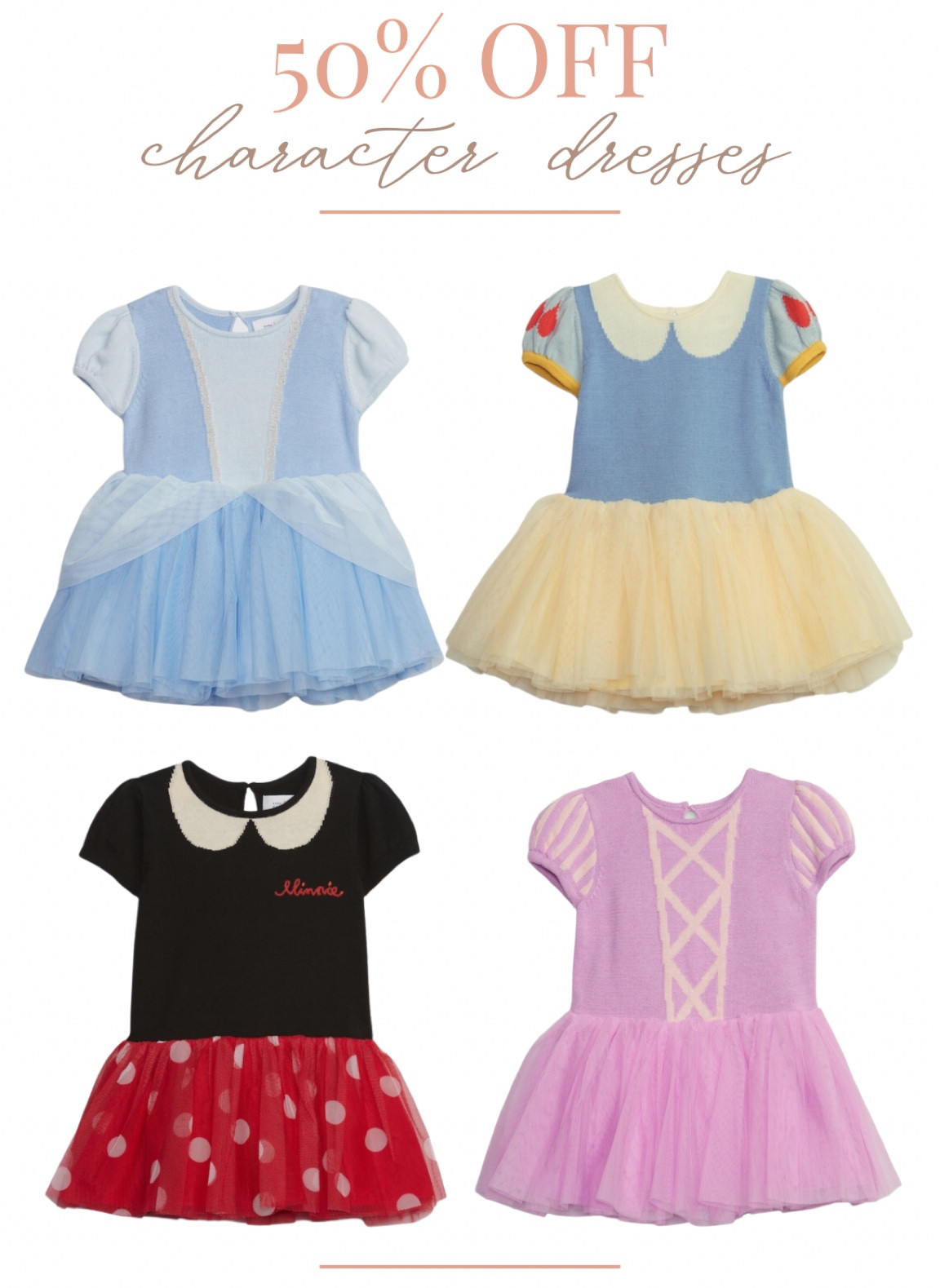 50% off character dresses!

#LTKkids #LTKsalealert #LTKfamily