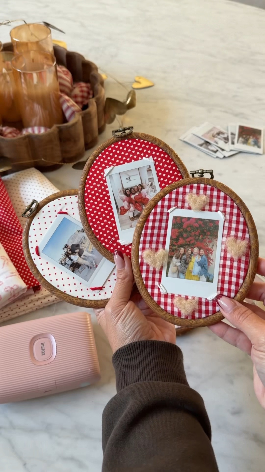 If Nancy Meyers made Valentine’s Day gifts, I think they’d look a lot like this. ❤️ 💌 
Soft fabric, oval embroidery hoops, a Polaroid moment, and all the cozy cottage charm. A handmade Valentine for anyone special, or a little love note to yourself. 📬 


#LTKHome #LTKSeasonal #LTKValentine