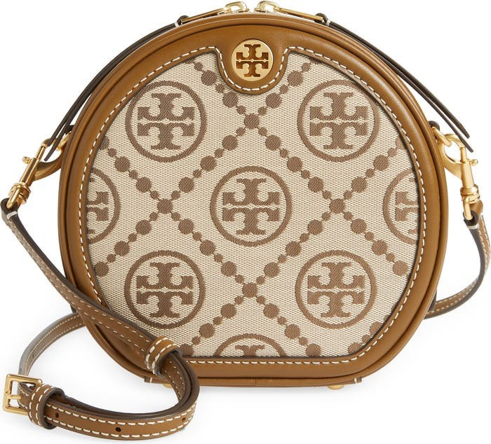 T Monogram Jacquard Moon Crossbody Bag Beige Bag Beige Bags Tan Bag Spring Outfits | Nordstrom