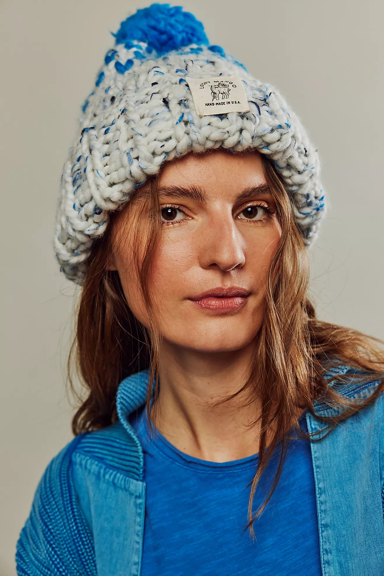 Loopy Mango Tweed Edelweiss Pom Beanie | Free People (Global - UK&FR Excluded)