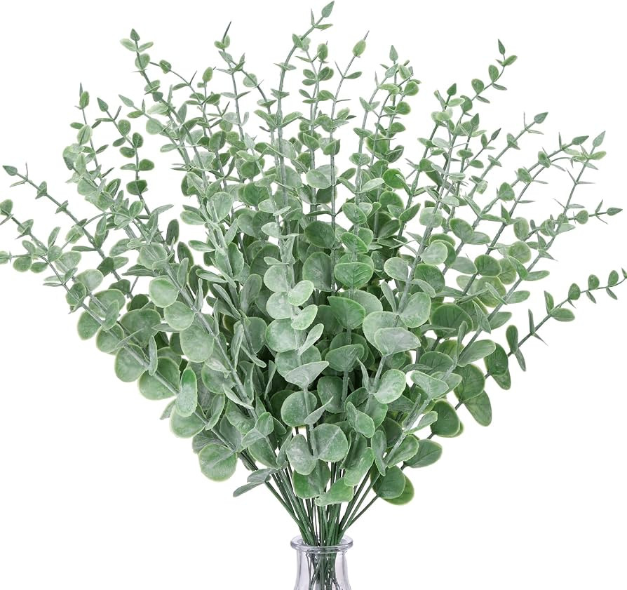 CEWOR 36pcs Eucalyptus Stems Decor 14.1 Inch Artificial Eucalyptus Leaves Fake Greenery Branches ... | Amazon (US)