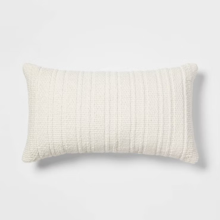 Oversized Textural Woven Throw Pillow Cream - Threshold™ | Target