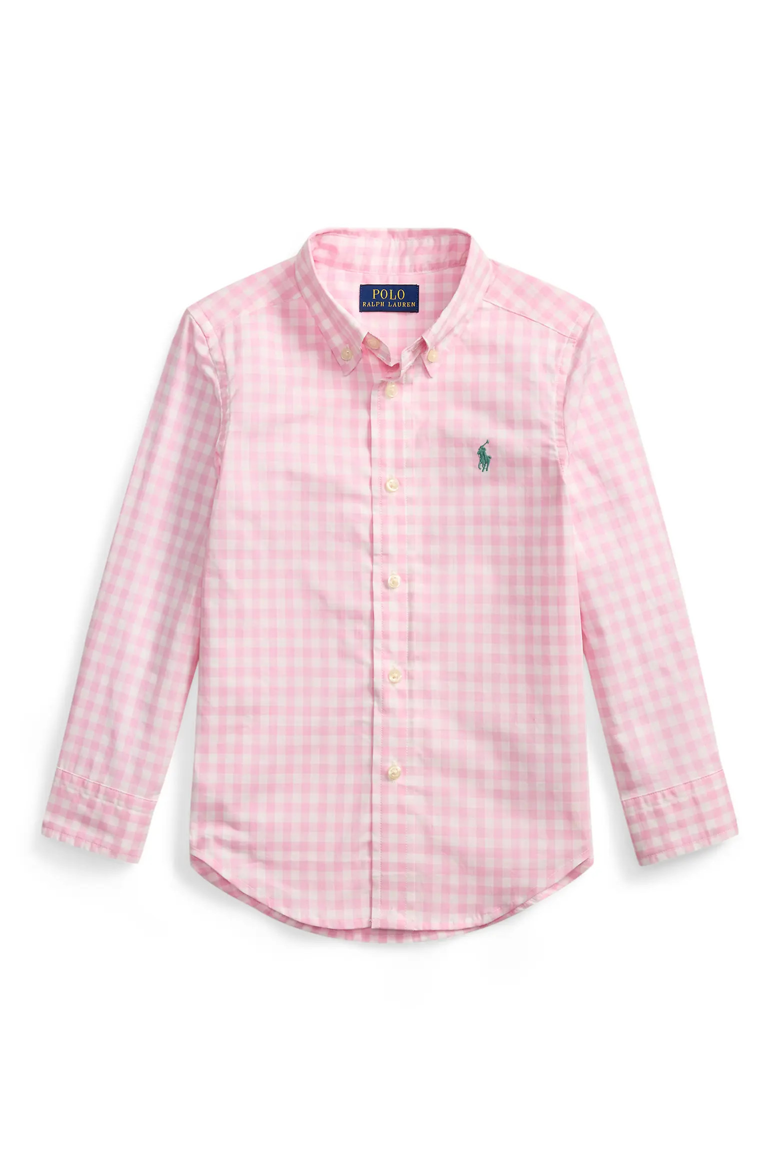 Kids' Gingham Check Cotton Poplin Button-Down Shirt (Men) | Nordstrom | Nordstrom