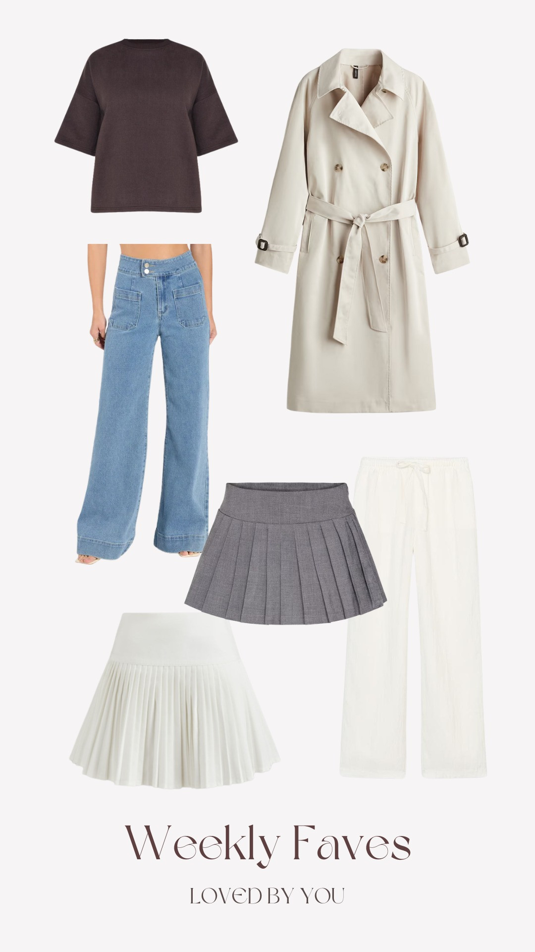 Weekly Favourites, Spring Outfit, Trench Coat, Mini Skirt, PLT, Cider, Zara, Wide Leg Trousers, Jeans, Windsor  

 #LTKuk #LTKspring #LTKstyletip