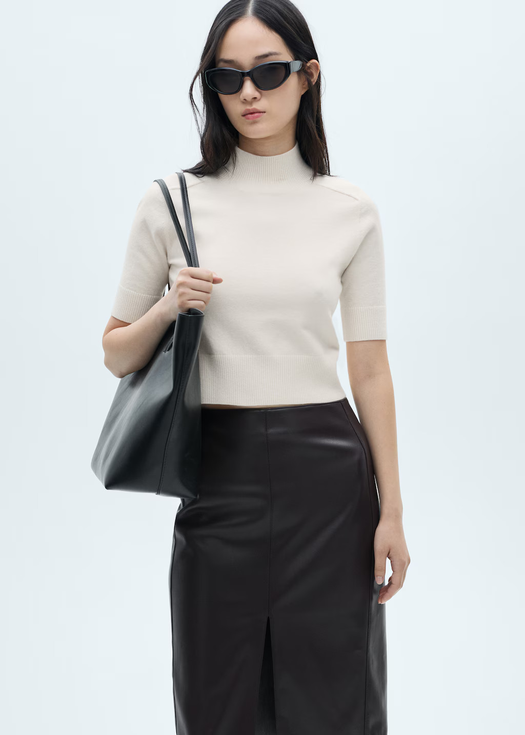 Perkins-neck short-sleeved sweater | Mango (US/MX/AU)