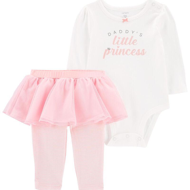 Baby 2-Piece Daddy's Little Princess Bodysuit & Tutu Pant Set | Carter's