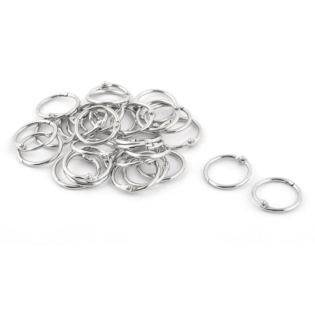 30Pcs Metal Binder Rings Office Notebook Album Loose Leaf Ring Silver Tone | Walmart (US)