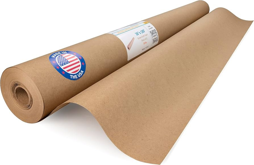 IDL Packaging 36" x 2160" (180 ft) Brown Kraft Paper Roll, 30 lbs - Quality Paper for Packing, Mo... | Amazon (US)