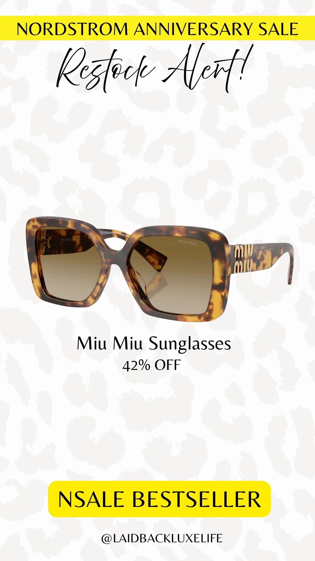 Restock Alert! Nordstrom Anniversary Sale 2026! NSale 2026, Best of Nordstrom Sale, best of NSale, Miu Miu sunglasses, designer sunglasses @nordstrom #LaidbackLuxeLife

Hey Beautiful! Feel free to comment on this post if you have any questions! 🫶🏽

Follow me for more fashion finds, beauty faves, lifestyle, home decor, sales and more! So glad you’re here!! XO, Karma