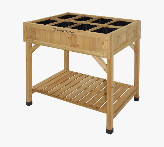 Cedar 8-Pocket Herb Garden Bed | Pottery Barn (US)