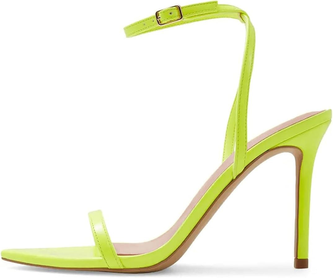 miss left Womens Sexy Open Pointed Toe Stiletto High Heel Sandals Slim Ankle Strap Buckle Cocktai... | Amazon (US)