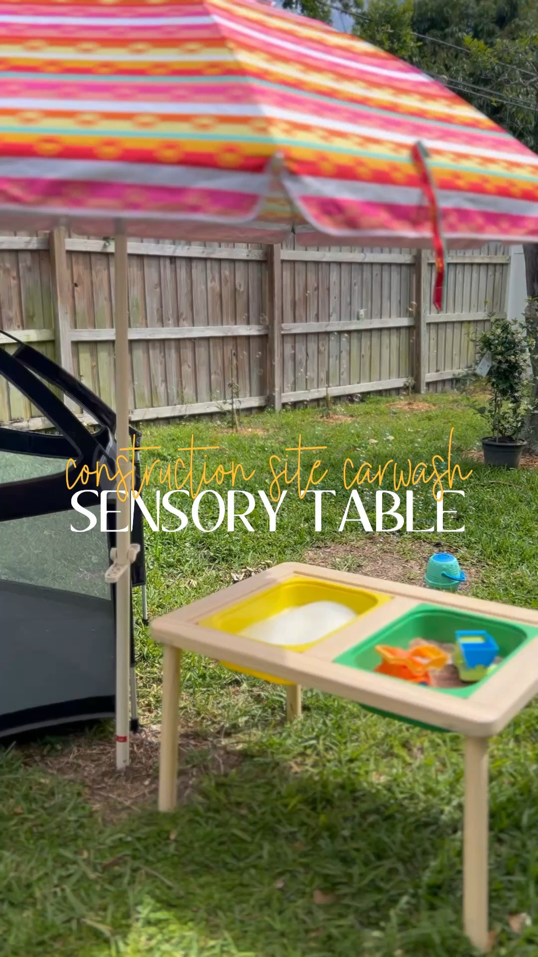 Construction Site Carwash Sensory Table! Perfect for littles and toddlers! 

 #LTKHome #LTKBaby #LTKFamily
