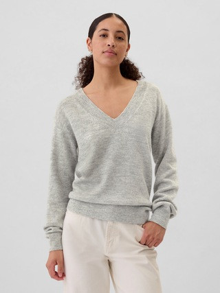 Relaxed V-Neck Sweater | Gap Factory