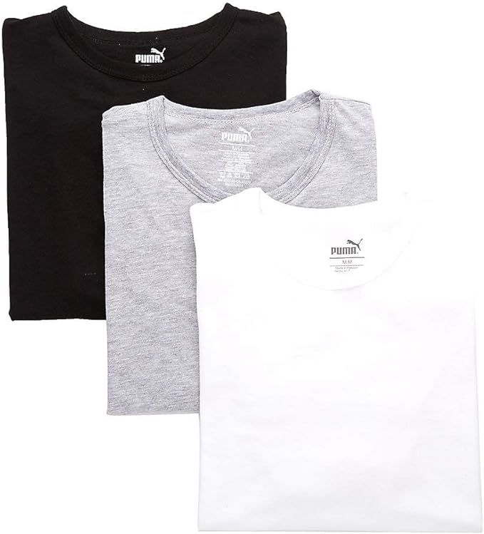 PUMA Men's 3 Pack Crew Neck T-Shirts | Amazon (US)