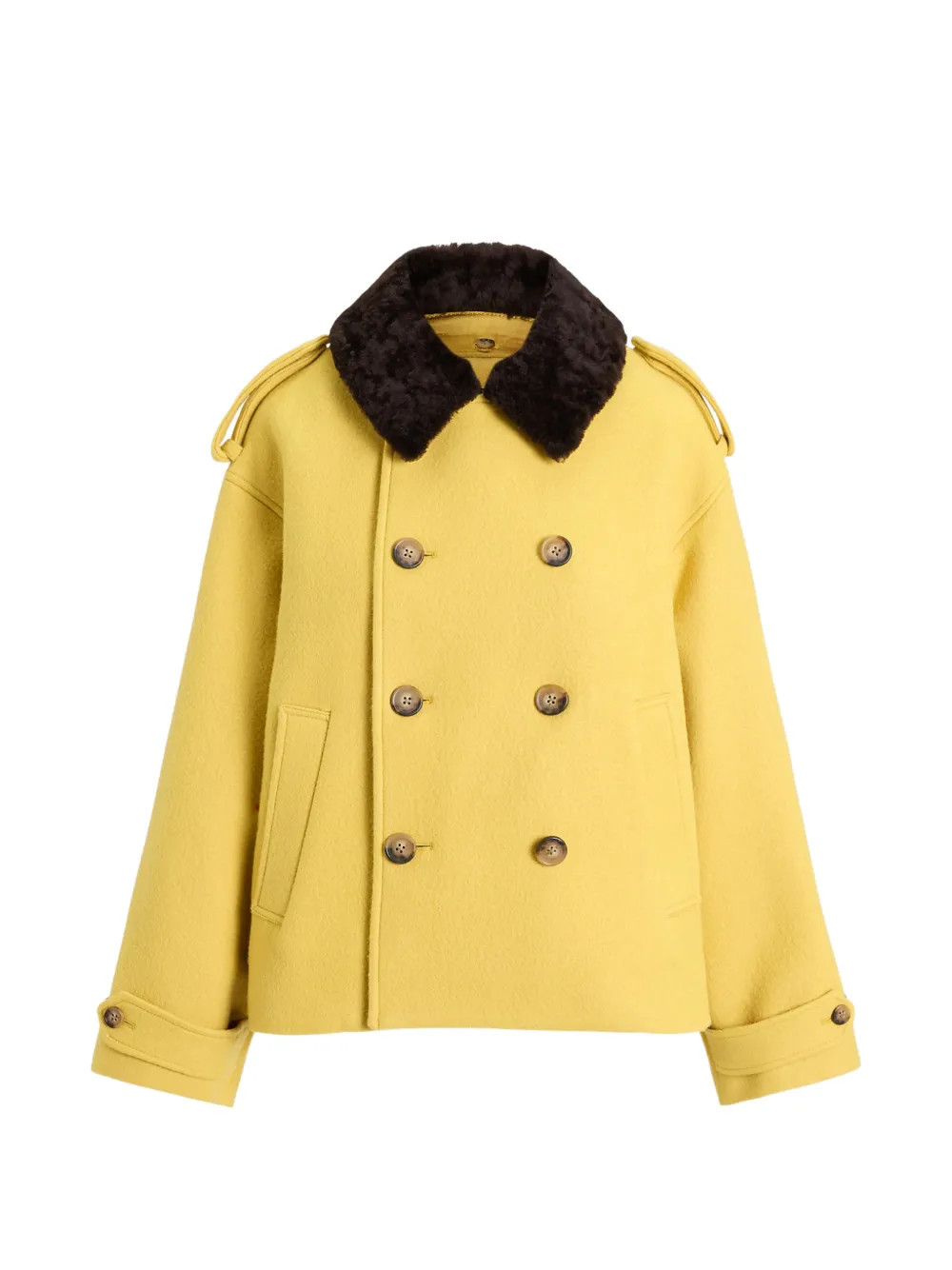 Polo Ralph Lauren double-breasted wool jacket - Yellow | Farfetch Global