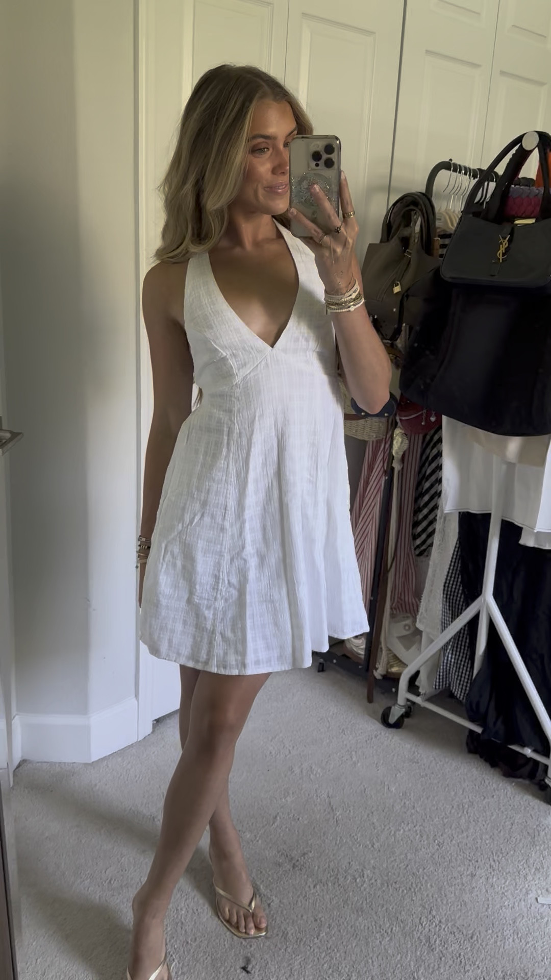 It’s on sale under $30! @hollister PRECIOUS!! This is the mini of all mini dresses it has pockets, stunning halter neck style, double lined, comes in multiple colors, and the cutest texturing. 😉🤍 wearing size xs, 5’4 size 25 waist. 

#whitedress #whitedresses #whiteminidress #whiteminidressoutfit #halterneckminidress #summerdress #dressesforsummer #summerdresses #tryon #tryonwithme #tryonhaul #springstyle #springvibes #springoutfits #springfashion #summerlooks #summeroutfit #summervibes #capsulewardrobe #fashioninspo #outfit #outfitinspo #hollister #hollisterco #hollisterhaul

#LTKFindsUnder50 #LTKWedding #LTKSaleAlert
