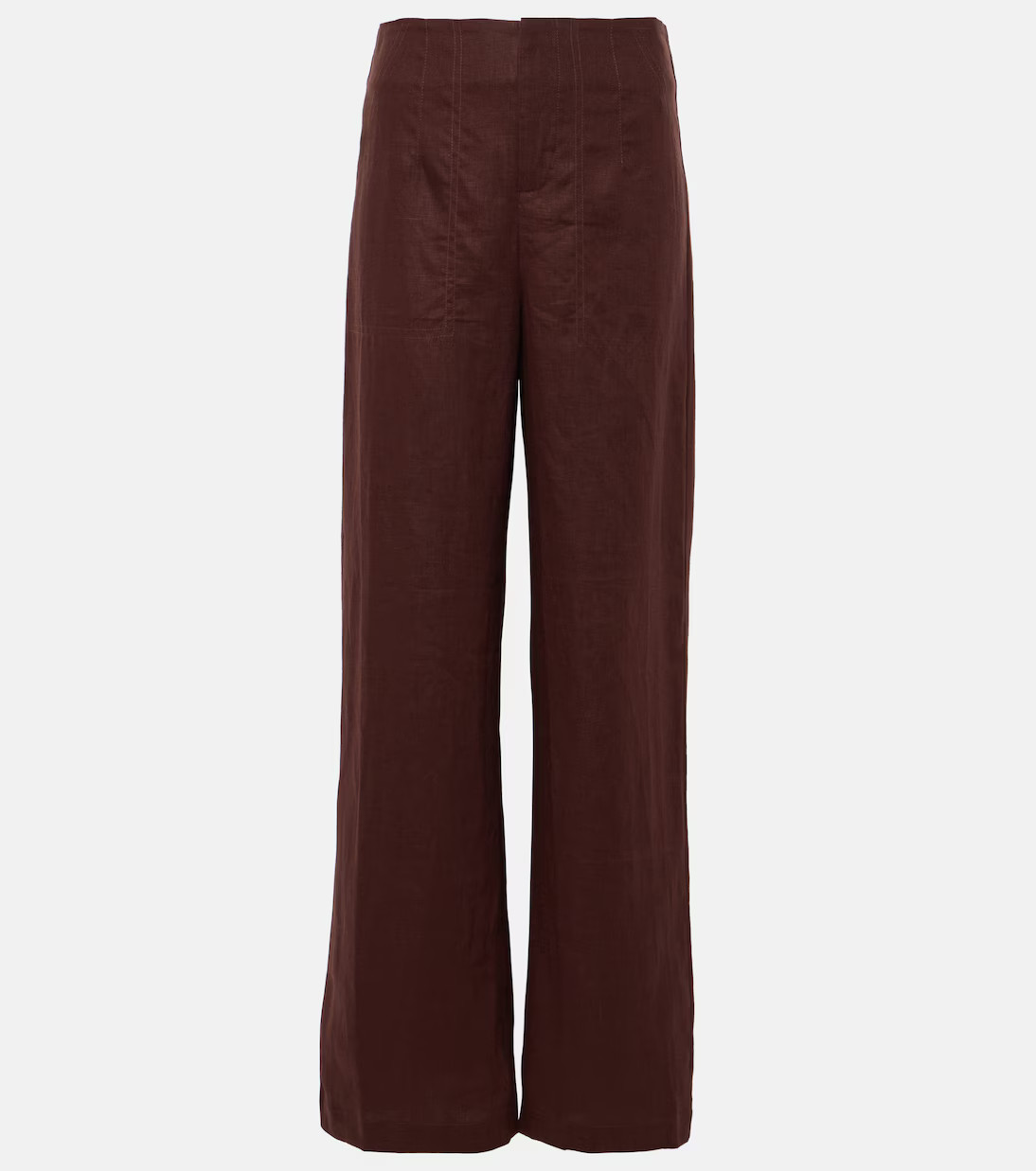 Isotta high-rise linen straight pants | Mytheresa (US/CA)