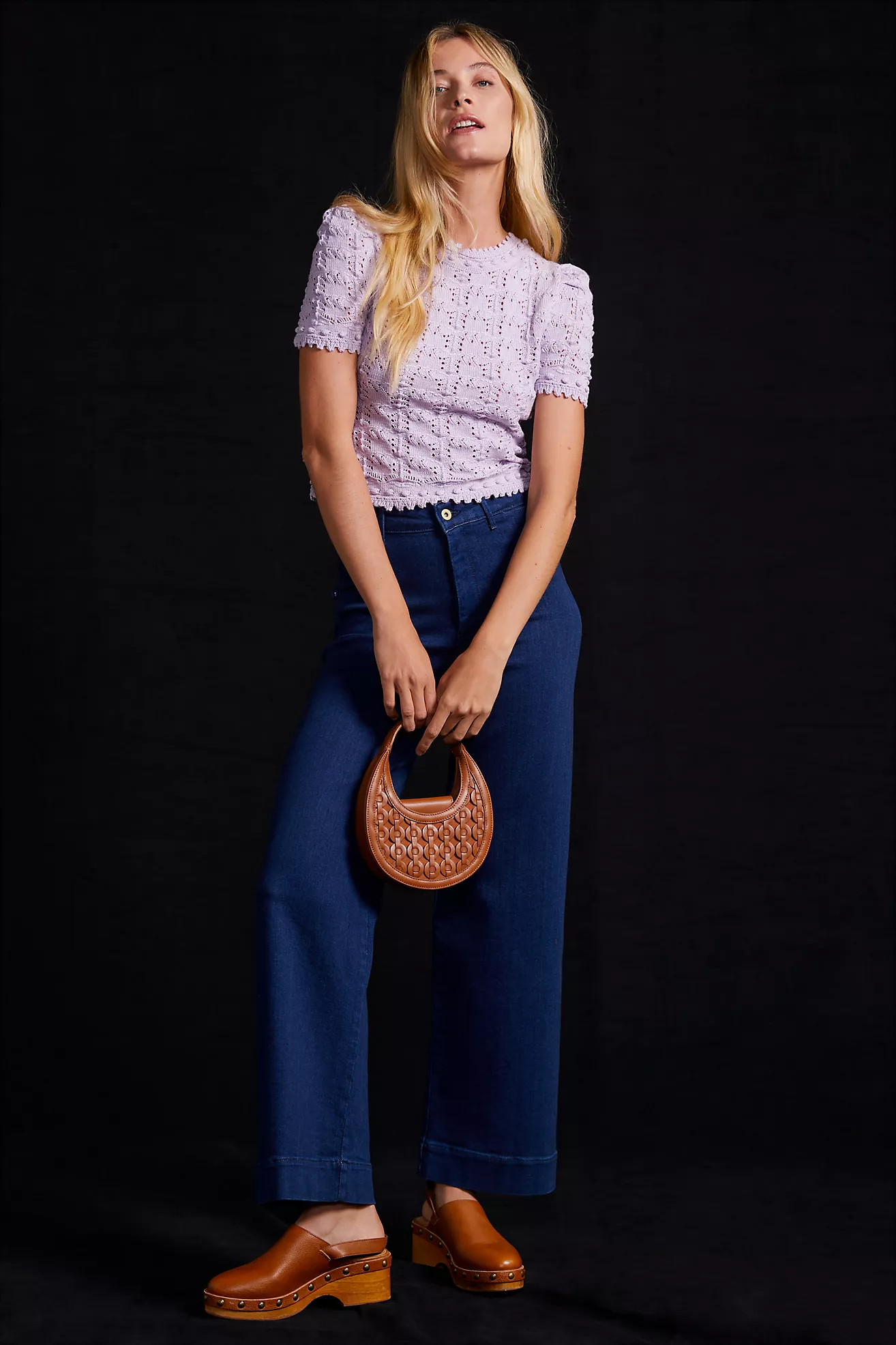 By Anthropologie Pointelle Sweater Tee | Anthropologie (US)