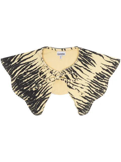 tiger print denim collar | Farfetch (UK)