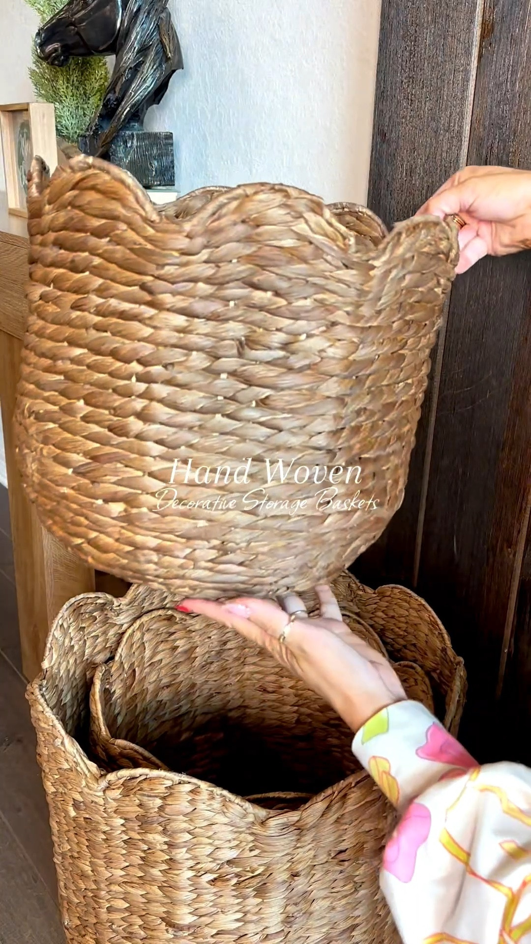 There’s something about starting the new year with a more organized home 🤍 These hand-woven scalloped edge baskets make it easy to clean up while keeping everything looking cozy and curated. I love them for living rooms, bedrooms, and closets—proof that storage can be both practical and pretty.

#LTKmomlife #LTKSaleAlert #LTKHome