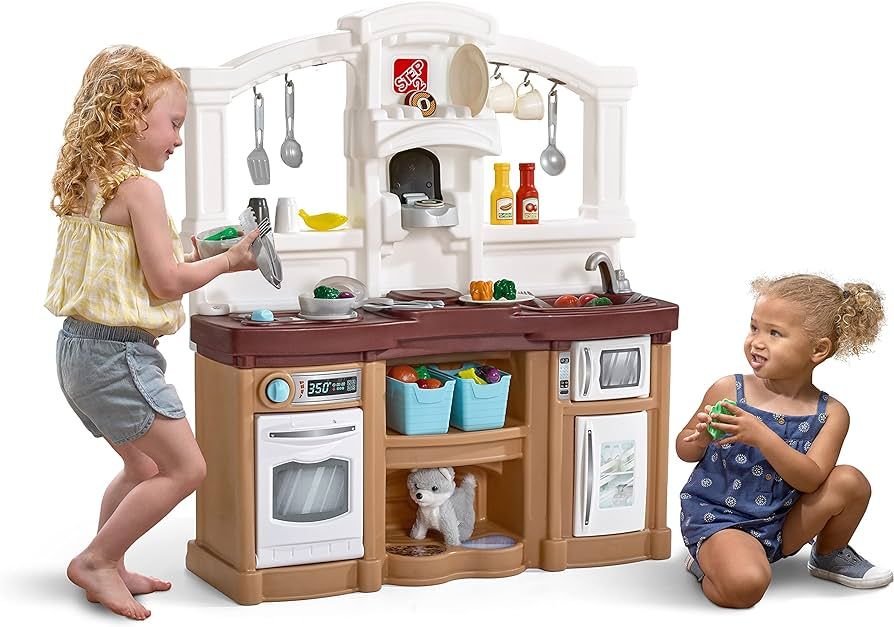 Step2 Fun with Friends Kids Kitchen, Indoor/Outdoor Play Kitchen Set, Toddlers 2+ Years Old, 25 P... | Amazon (US)