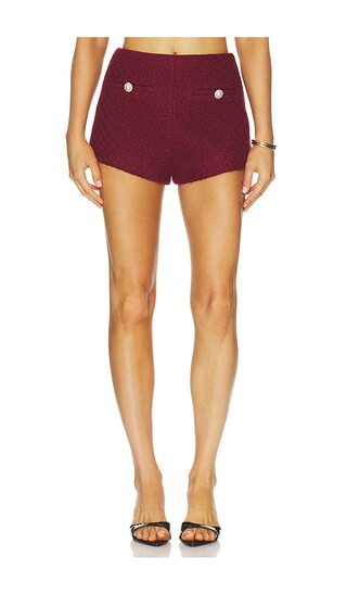 Riah Hot Short in Burgundy | Revolve Clothing (Global)