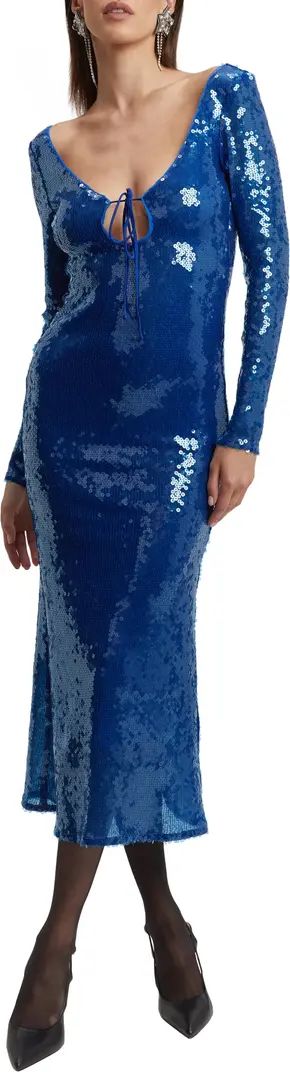 Verona Sequin Long Sleeve Maxi Dress | Nordstrom