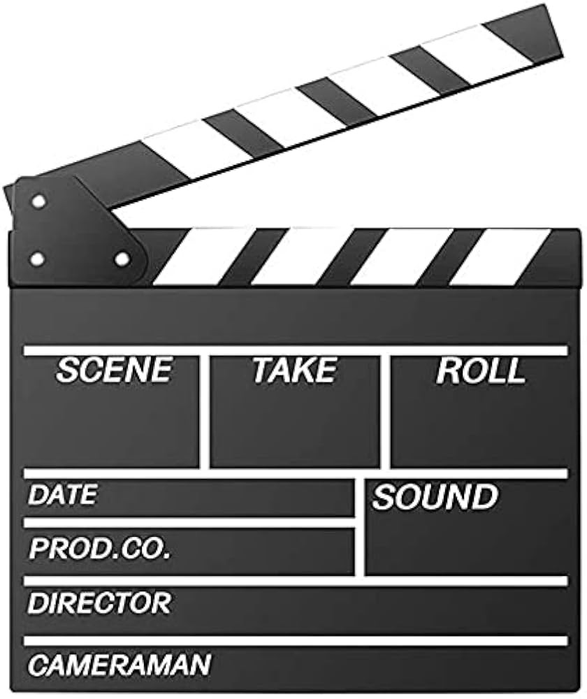 Movie Film Clap Board, Hollywood Clapper Board Wooden Film Movie Clapboard Accessory with Black &... | Amazon (US)