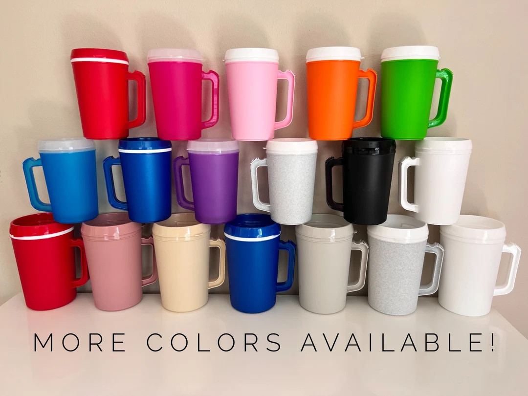 22oz or 34oz MEGA MUG! Double Wall Insulated Hot/Cold Thermos Mug - Hospital Mug- Blank (decal NO... | Etsy (US)