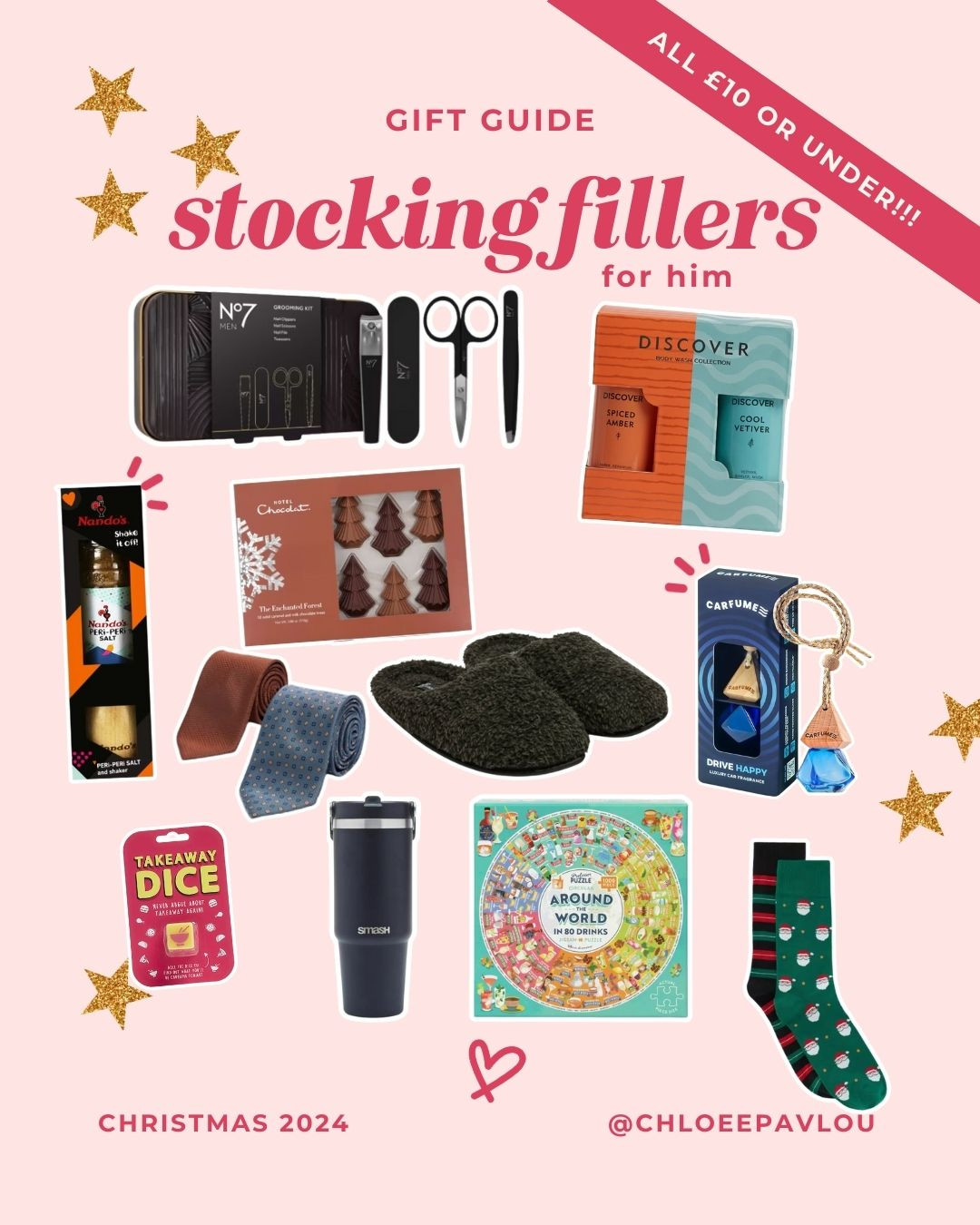 🎀✨🎅GIFT GUIDES 2024 🎅✨🎀
Stocking fillers all for under £10. 

christmas gift guide, gift guide 2024, present inspo, holiday inspo, present inspiration, gifts for her, gifts for him, stocking fillers, cheap presents, affordable presents

 

#LTKgiftguide #LTKuk #LTKwinter